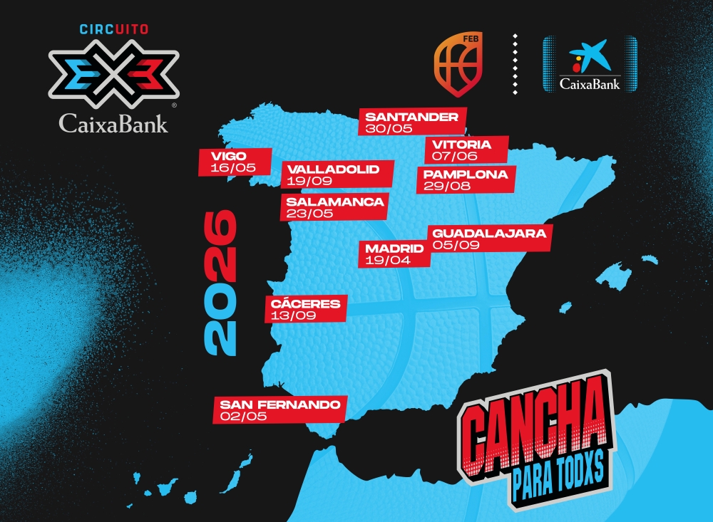 Regresa el mayor festival de baloncesto urbano en España con el ‘Circuito 3x3 CaixaBank’ 2026