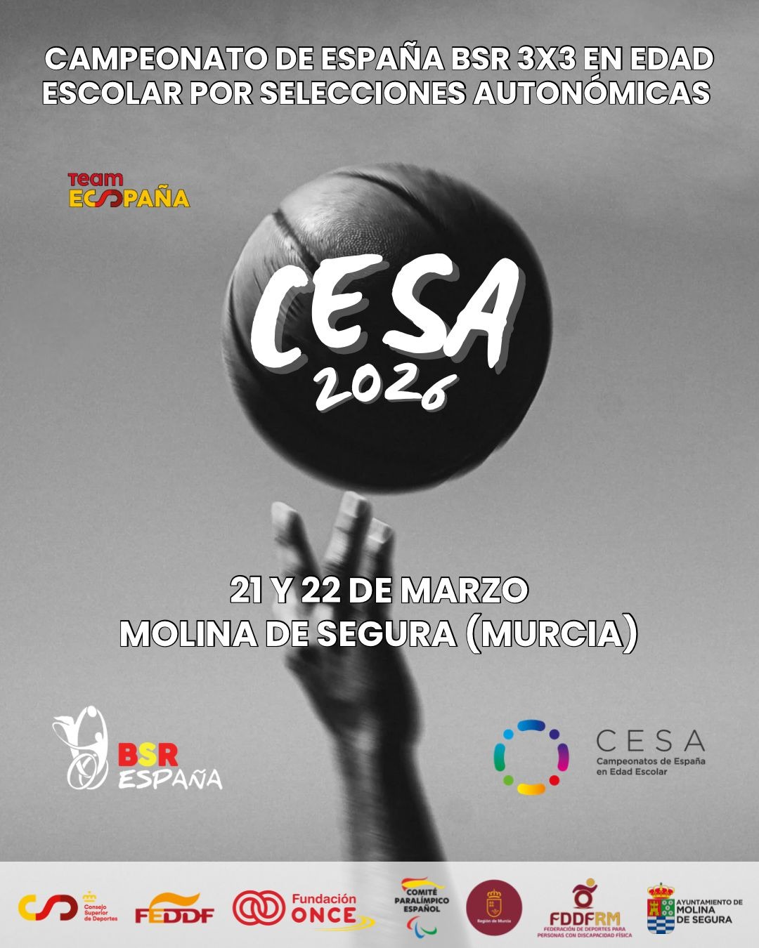 Molina de Segura, sede del Campeonato de España 3x3 en edad escolar por selecciones autonómicas.