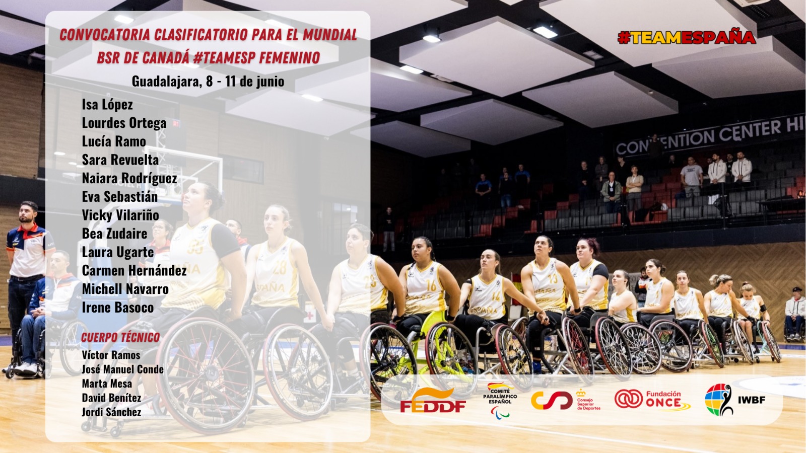 Convocatoria de España para el Torneo Clasificatorio para el Mundial de Canadá