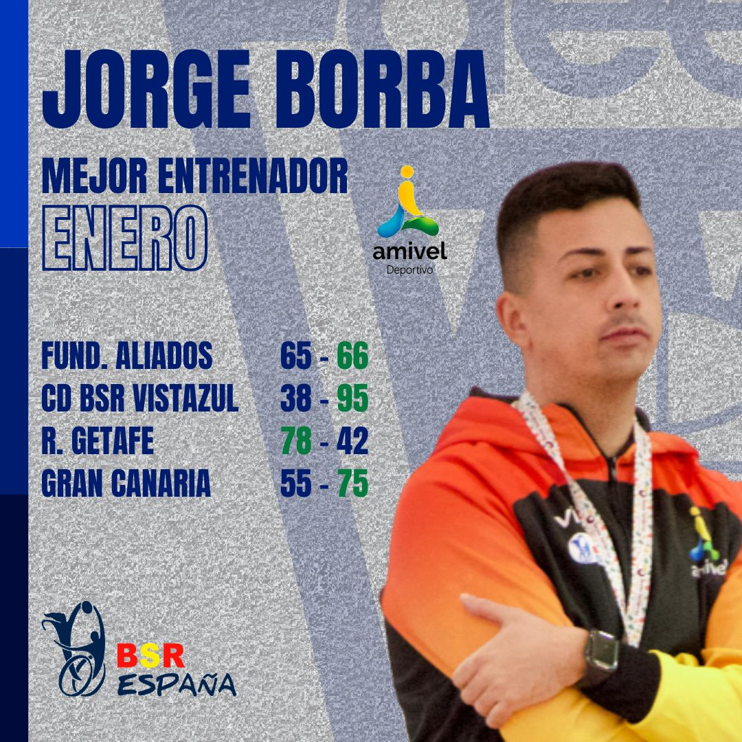 Jorge Borba, mejor entrenador del mes de enero - Trofeo AEBB de la SuperLiga BSR