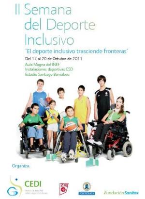 EL CEDI ORGANIZA LA SEGUNDA SEMANA SOBRE EL DEPORTE INCLUSIVO