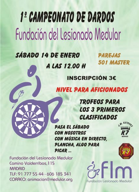 PRIMER CAMPEONATO DE DARDOS DE LA FUNDACIÓN DEL LESIONADO MEDULAR