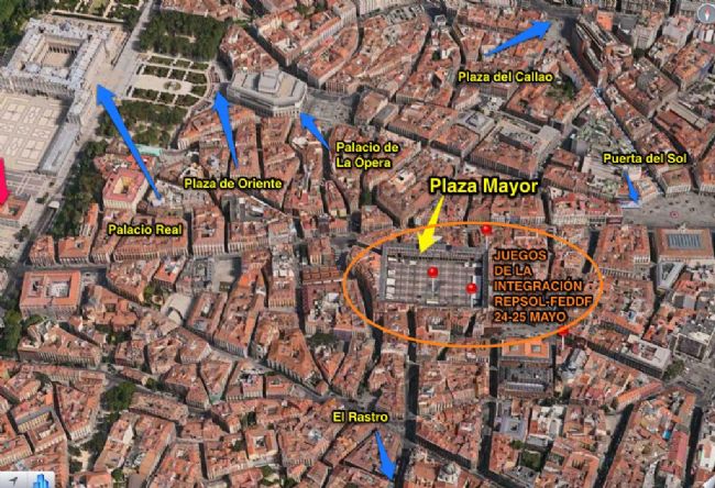 LA FEDDF Y FUNDACIÓN REPSOL REALIZARÁN LOS JUEGOS DE LA INTEGRACIÓN EN LA PLAZA MAYOR DE MADRID LOS DÍAS 24 Y 25 DE MAYO.