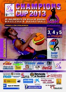 VALLADOLID SERÁ LA CIUDAD QUE ALBERGARÁ DEL 3 AL 5 DE MAYO LA CHAMPIOS CUP DE BALONCESTO EN SILLA DE RUEDAS. LA COMPETICIÓN DE CLUBS MÁS IMPORTANTE A NIVEL INTERNACIONAL.