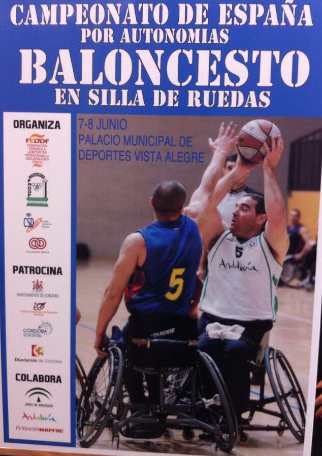CORDOBA SERÁ ESCENARIO DEL 6 AL 8 DE JUNIO, DEL CAMPEONATO DE ESPAÑA DE BALONCESTO EN SILLA DE RUEDAS POR COMUNIDADES AUTÓNOMAS.