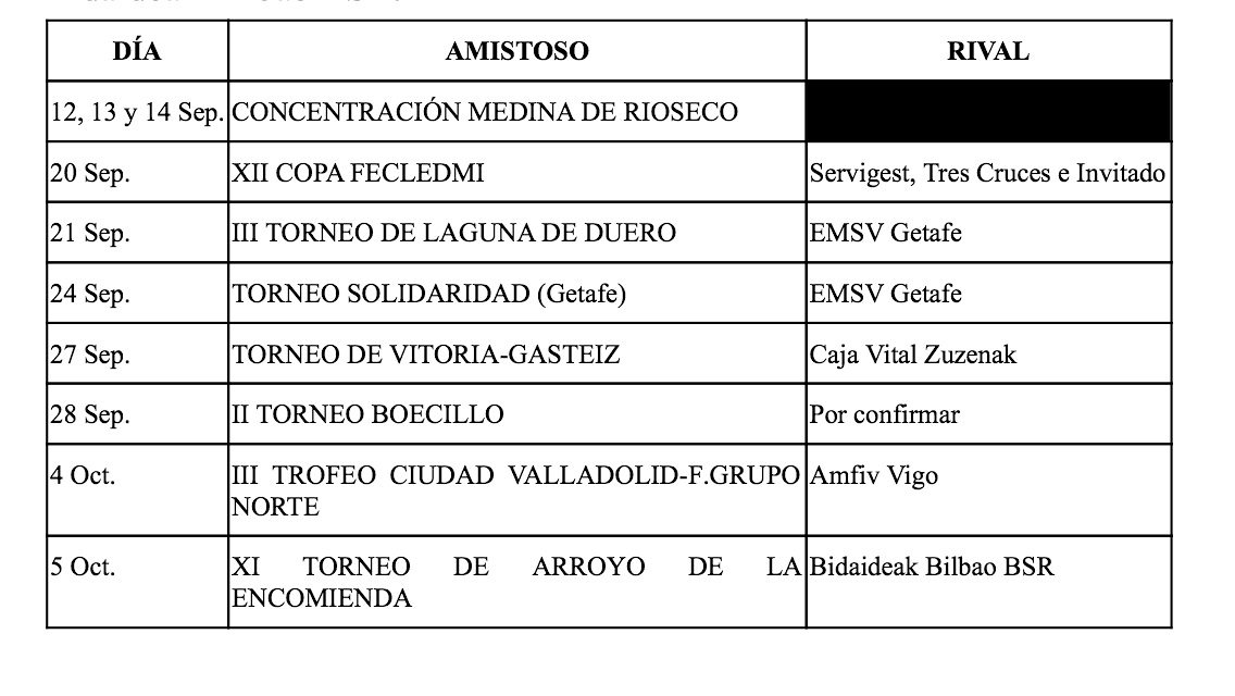PRETEMPORADA FUNDACIÓN GRUPO NORTE
