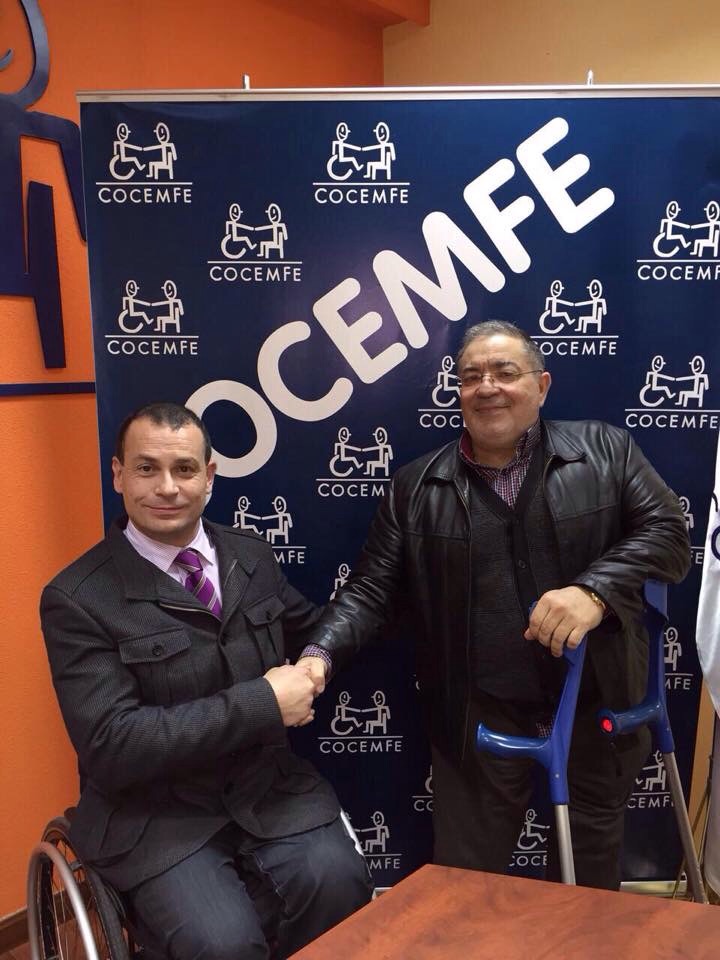 NUESTRO PRESIDENTE JOSÉ ALBERTO ÁLVAREZ HA ESTADO REUNIDO EN LA SEDE CENTRAL DE COCEMFE CON SU PRESIDENTE MARIO GARCÍA PARA INICIAR PROYECTOS EN COMÚN 