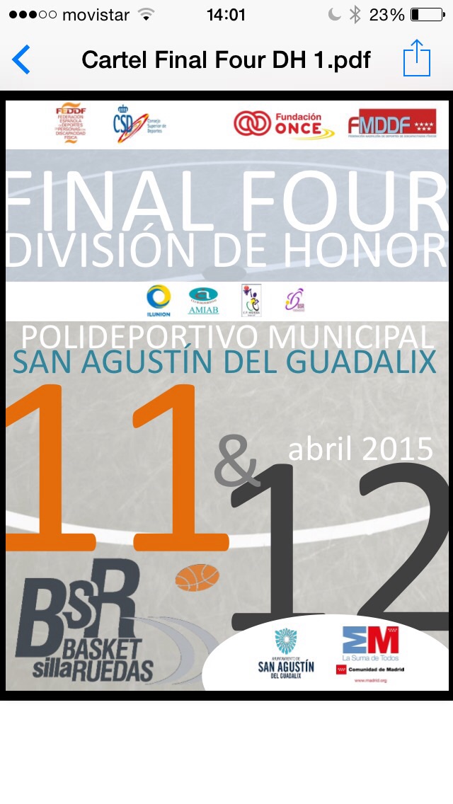 La liga nacional FEDDF de baloncesto en silla de ruedas se decide por primera vez en Final Four