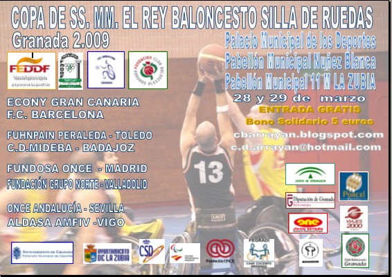 CALENDARIO Y SEDES DE LA COPA DEL REY DE BALONCESTO EN SILLA DE RUEDAS