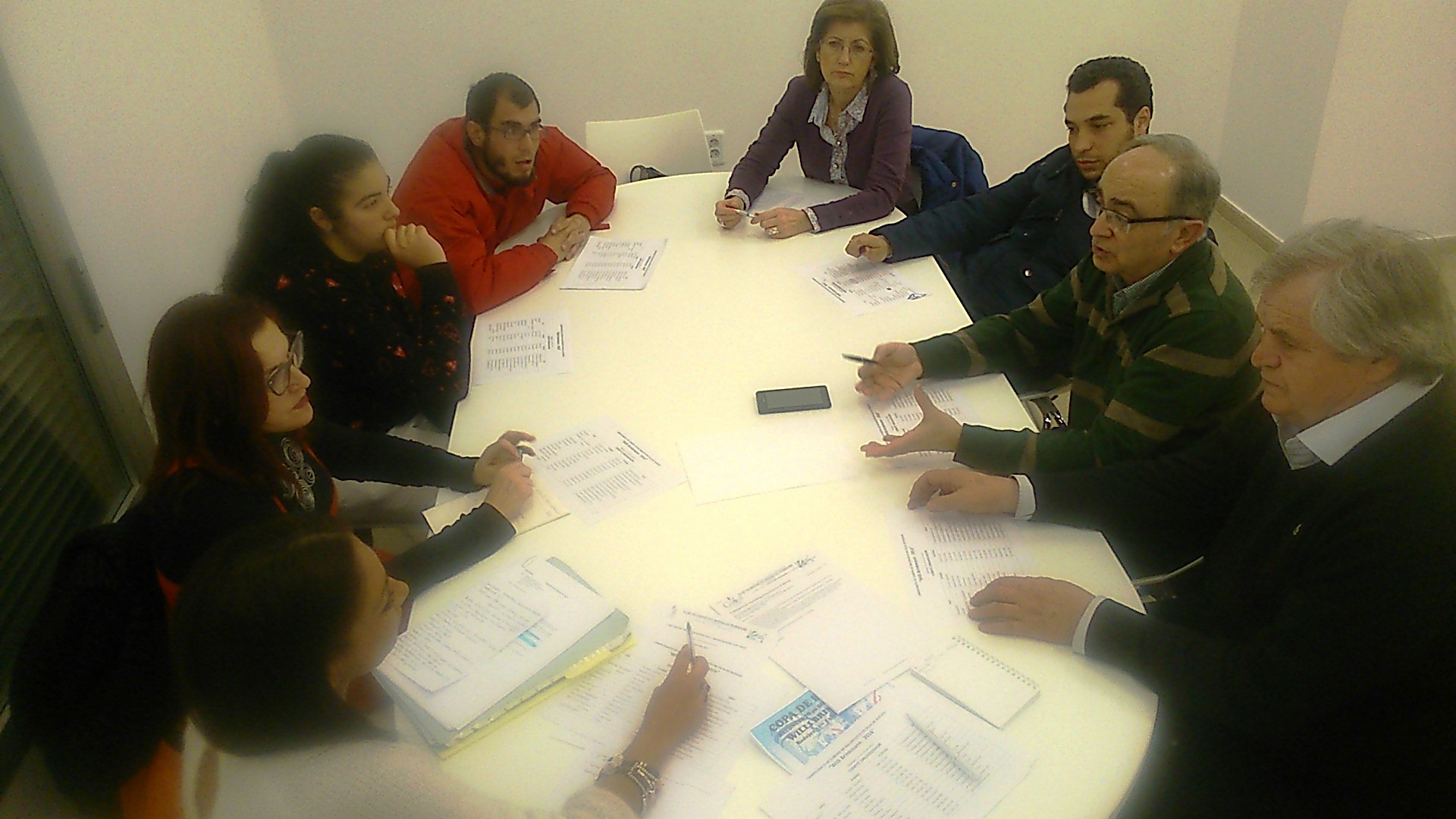 Reunión por la mañana con representantes de la Junta de Extremadura y por la noche de la organización
