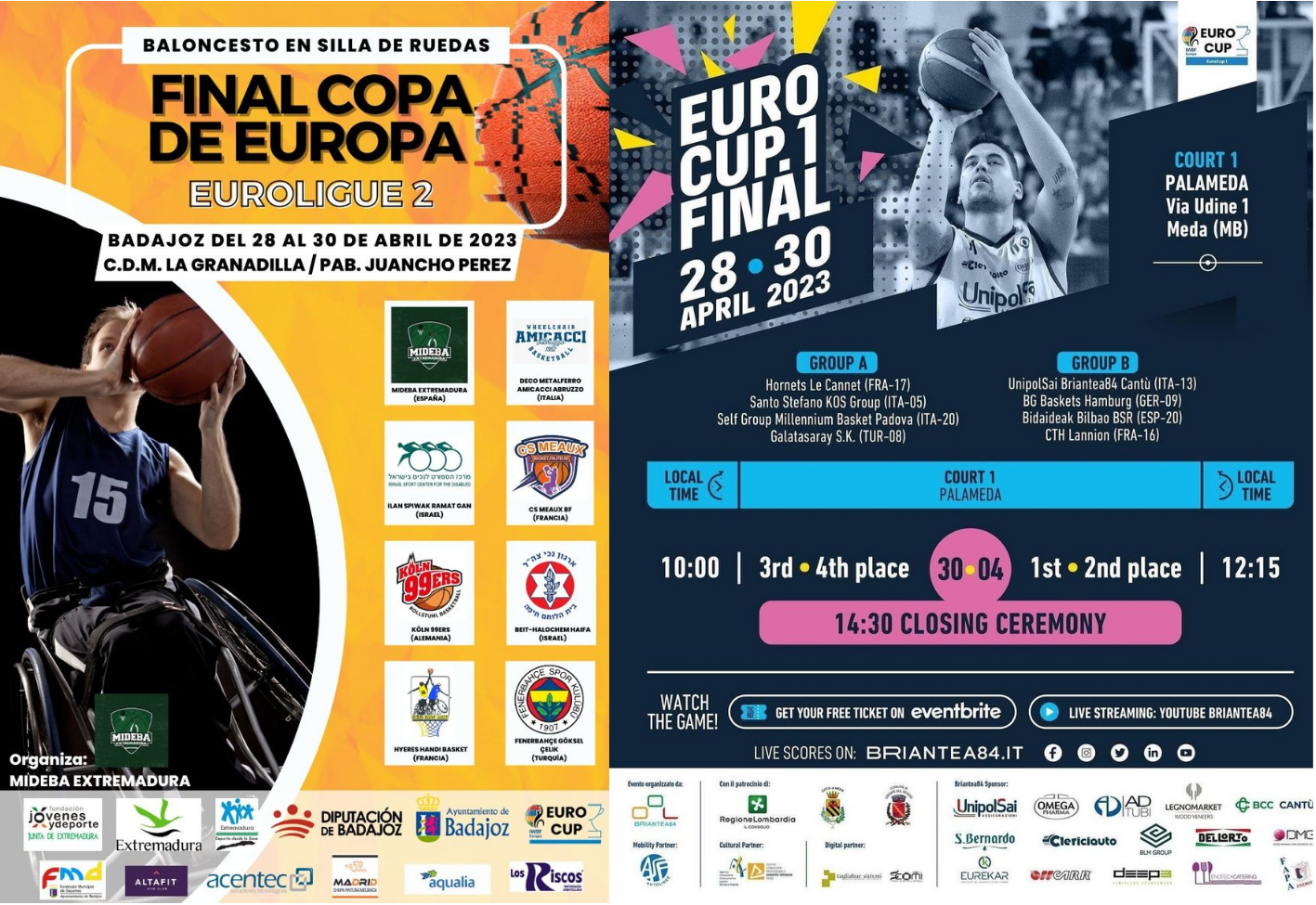 Bidaideak Bilbao y Mideba Extremadura, a la conquista de la Eurocup 1 y 2