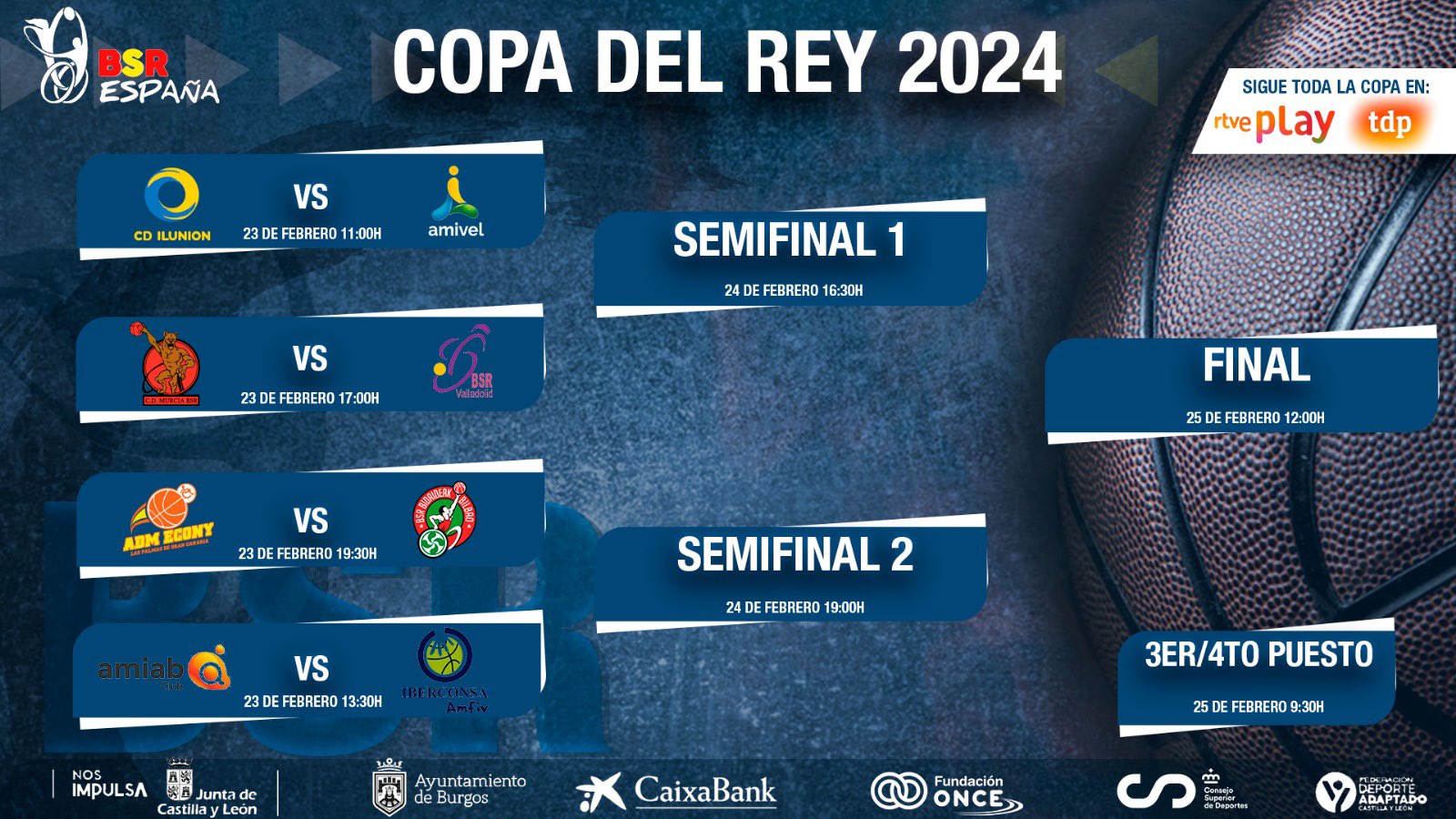 Definido el cuadro de competición de la Copa del Rey BSR