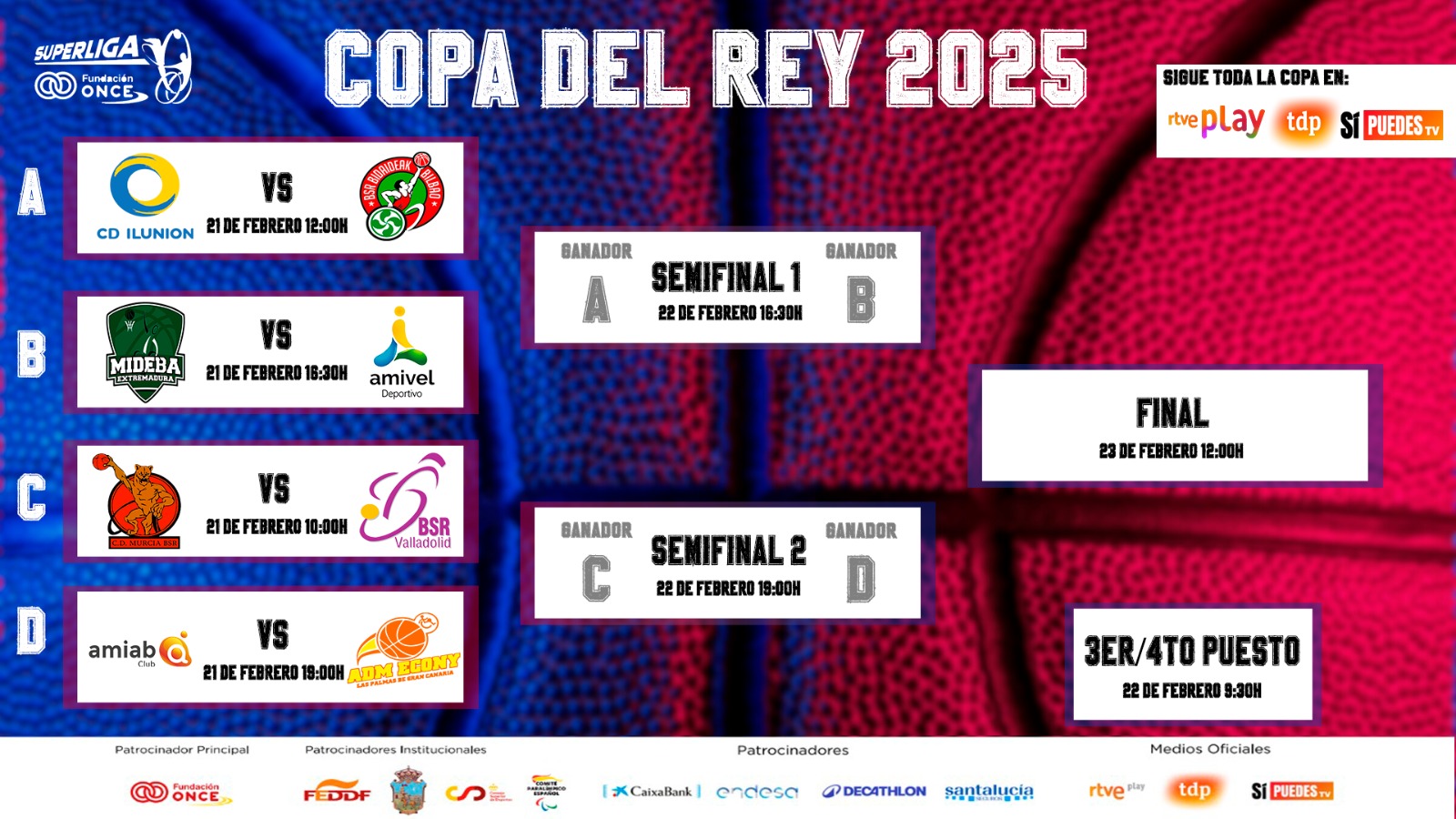 Cuadro de competición de la Copa del Rey de Guadalajara