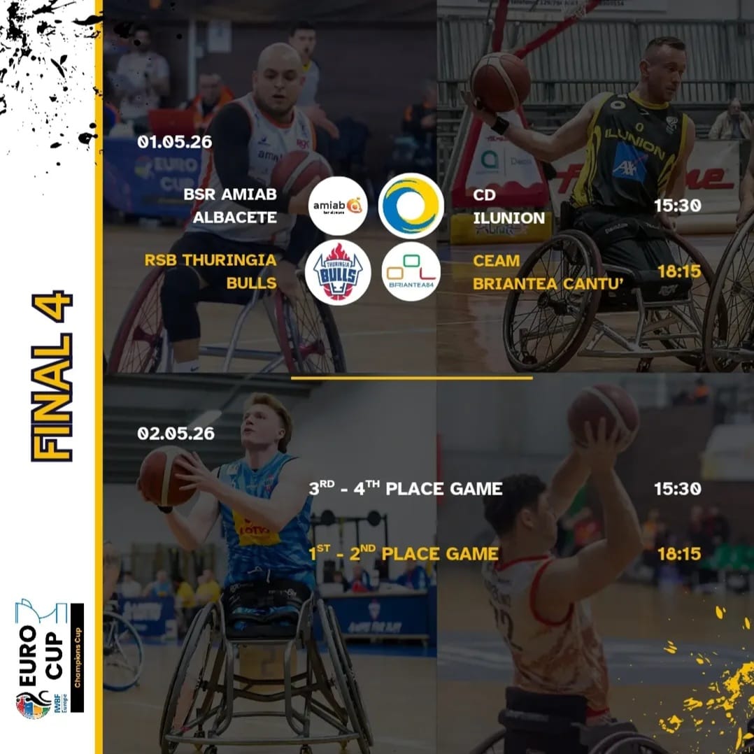 Thuringia Bulls, Briantea Cantú, Amiab Albacete e Ilunion, finalistas de la Champions Cup en Madrid