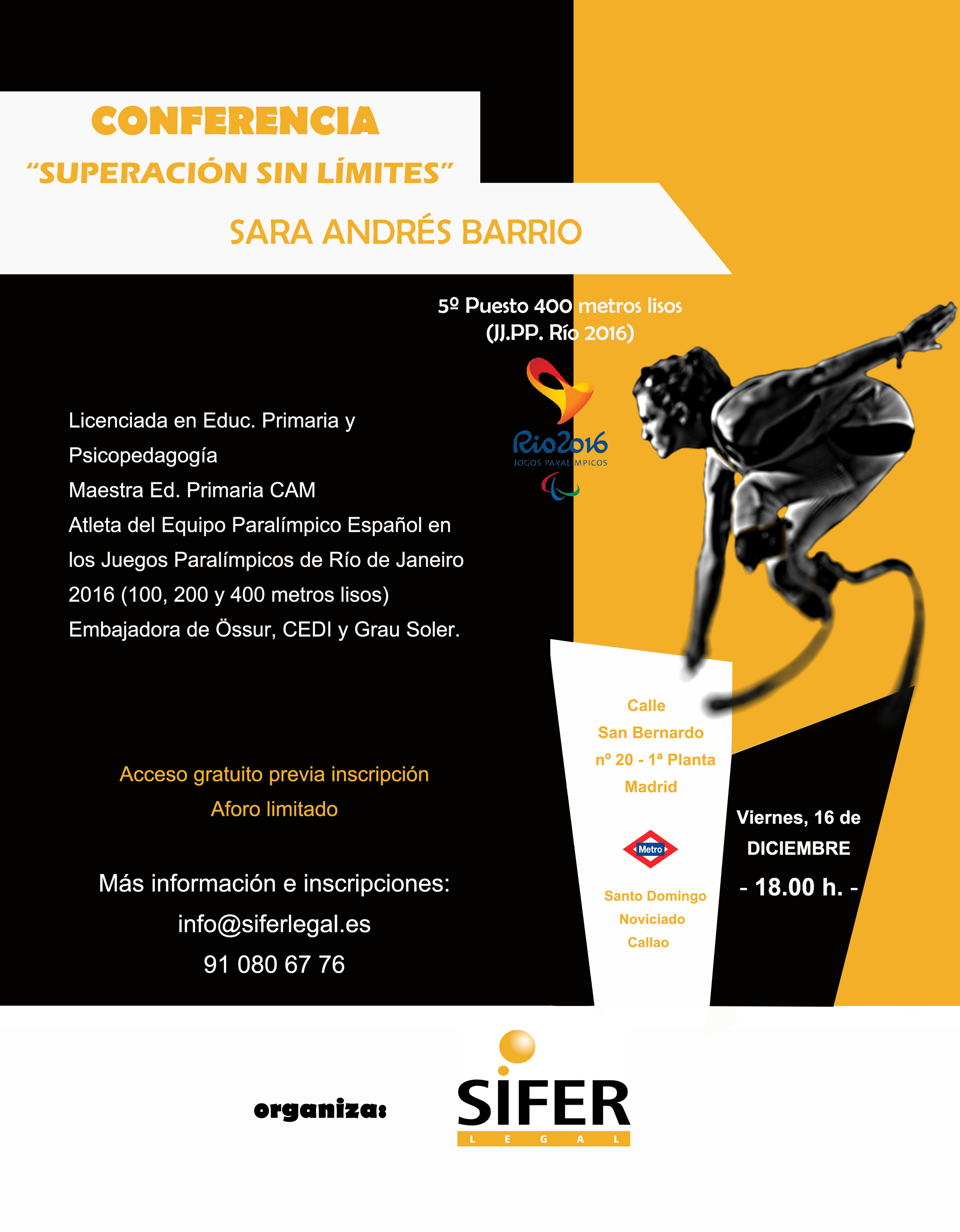 Superación sin límites - Conferencia de la atleta Sara Andrés