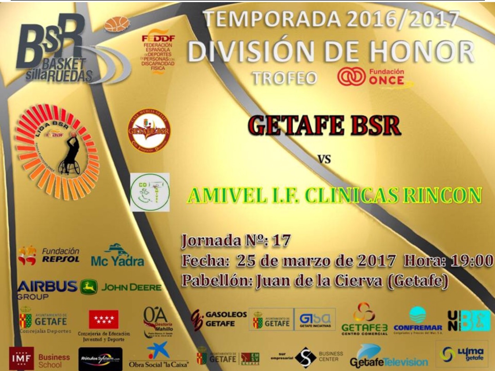 Getafe BSR vs Amivel IF Clínicas Rincón