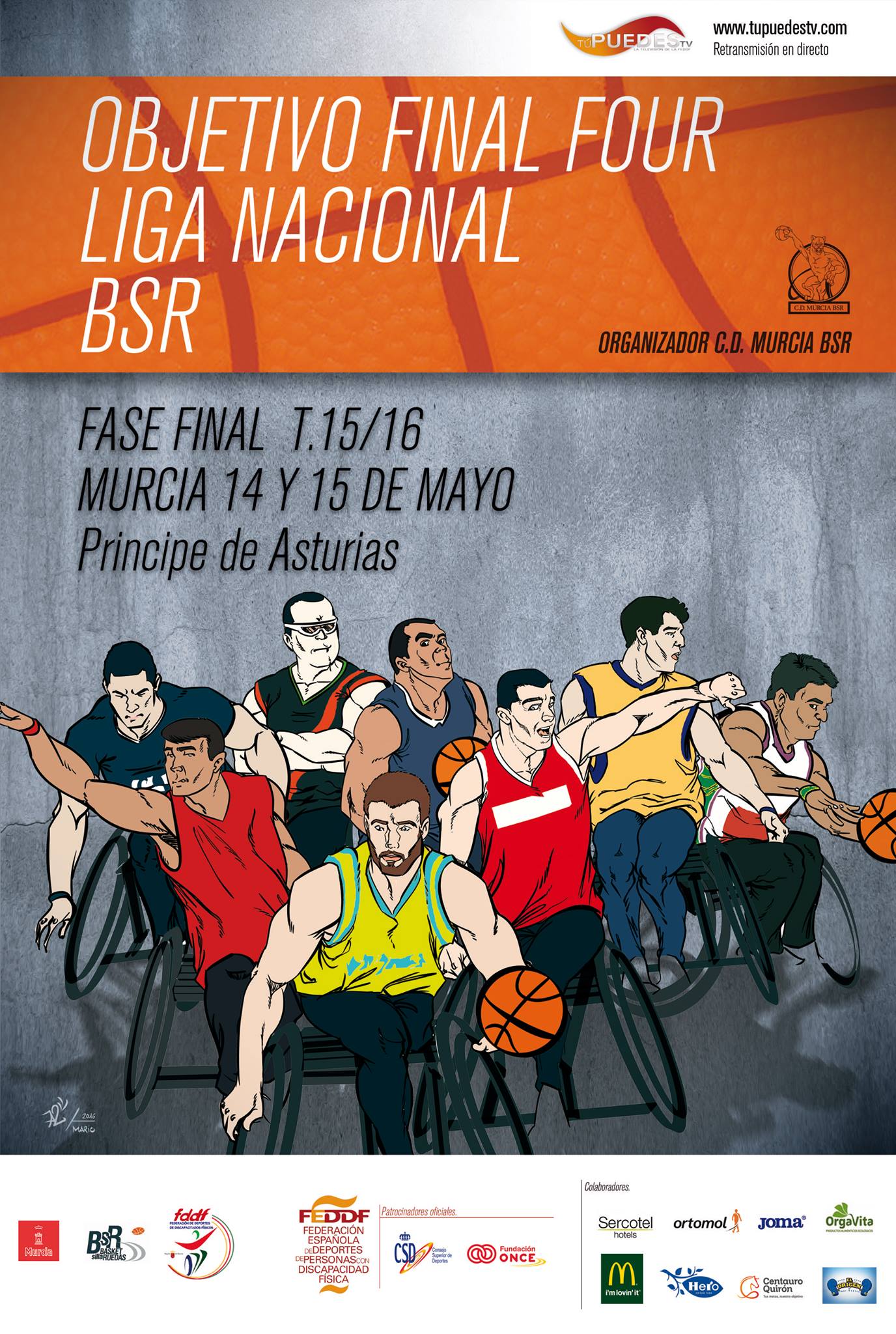 C.D Ilunion, BSR Amiab Albacete, Getafe BSR y Bidaideak Bilbao BSR serán los equipos que disputen la Final Four en División de Honor de la Liga Nacional de Baloncesto en Silla de Ruedas trofeo Fundación Once