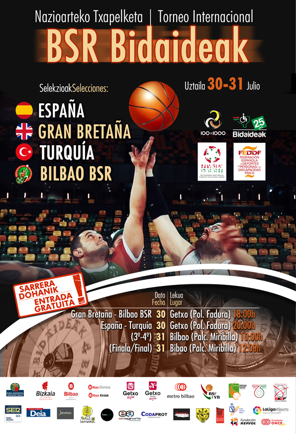 Torneo Internacional de Baloncesto en Silla de Ruedas Bidaideak. Bizkaia. 29-31. Julio. 2016.  