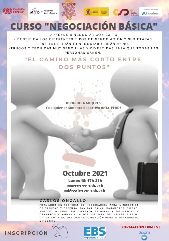 Curso de Negociación Básica dirigido a mujeres 